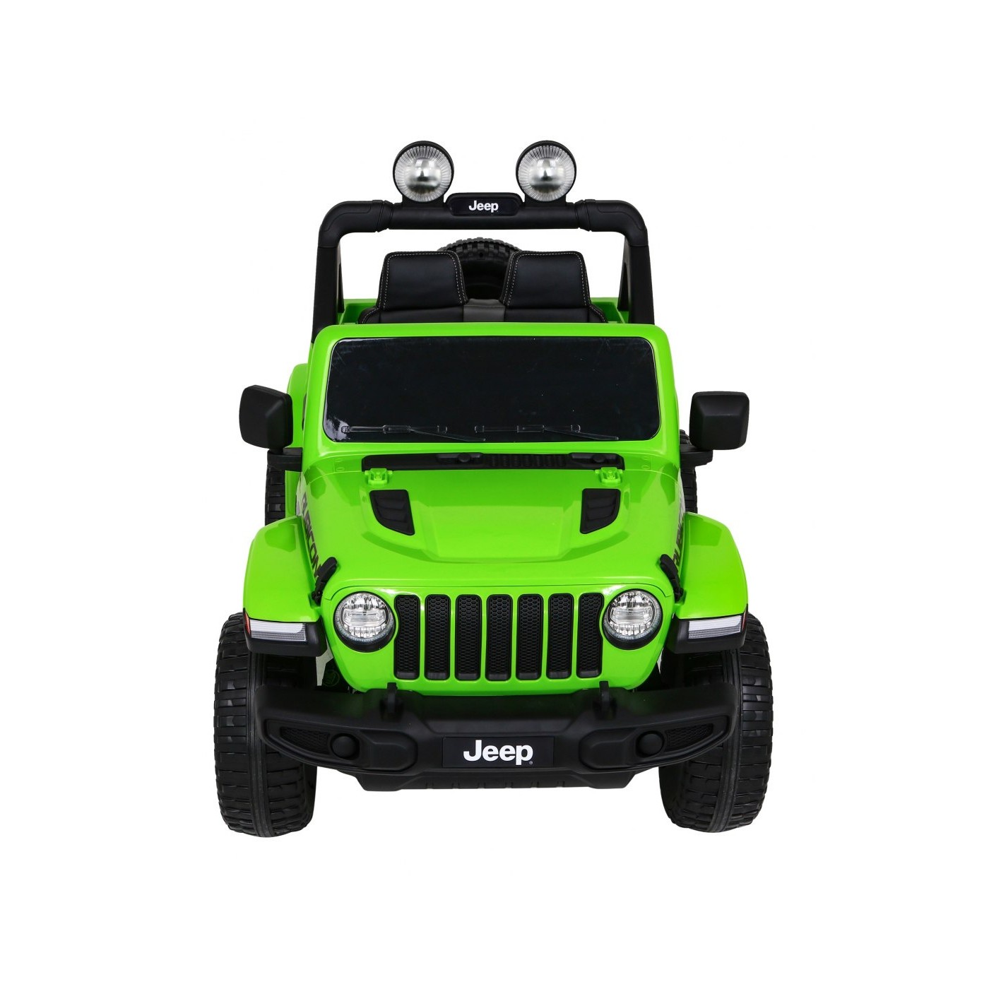 Jeep Wrangler Rubicon dětská baterie zelená dálkové rádio MP3 LED kola EVA
