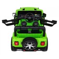 Jeep Wrangler Rubicon dětská baterie zelená dálkové rádio MP3 LED kola EVA