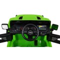 Jeep Wrangler Rubicon dětská baterie zelená dálkové rádio MP3 LED kola EVA