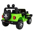 Jeep Wrangler Rubicon dětská baterie zelená dálkové rádio MP3 LED kola EVA