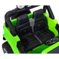 Jeep Wrangler Rubicon dětská baterie zelená dálkové rádio MP3 LED kola EVA