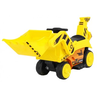 Bateriové rypadlo pro dětský traktor žlutý + Pohyblivá Lyska + Audio LED