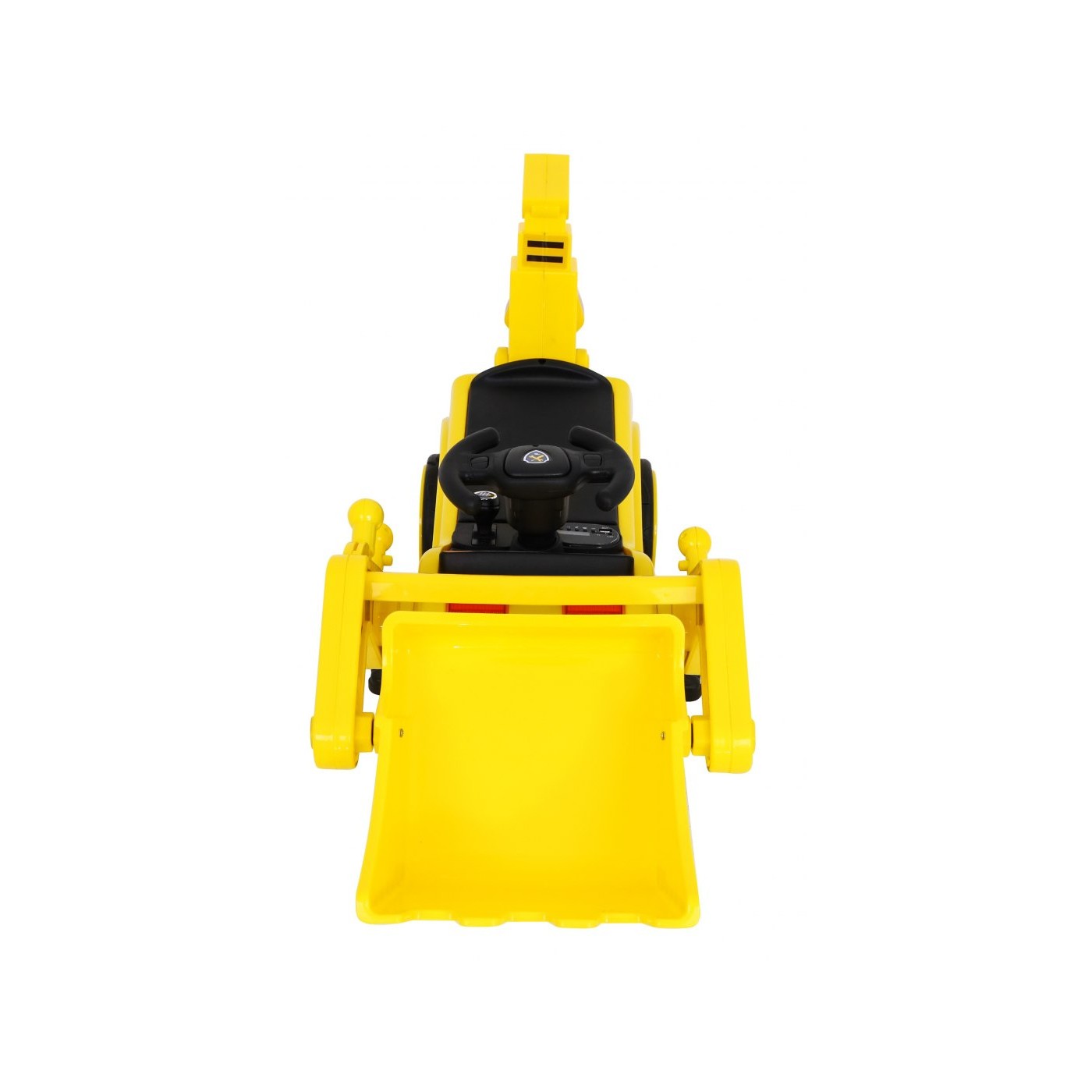 Bateriové rypadlo pro dětský traktor žlutý + Pohyblivá Lyska + Audio LED