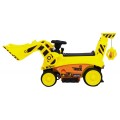 Bateriové rypadlo pro dětský traktor žlutý + Pohyblivá Lyska + Audio LED