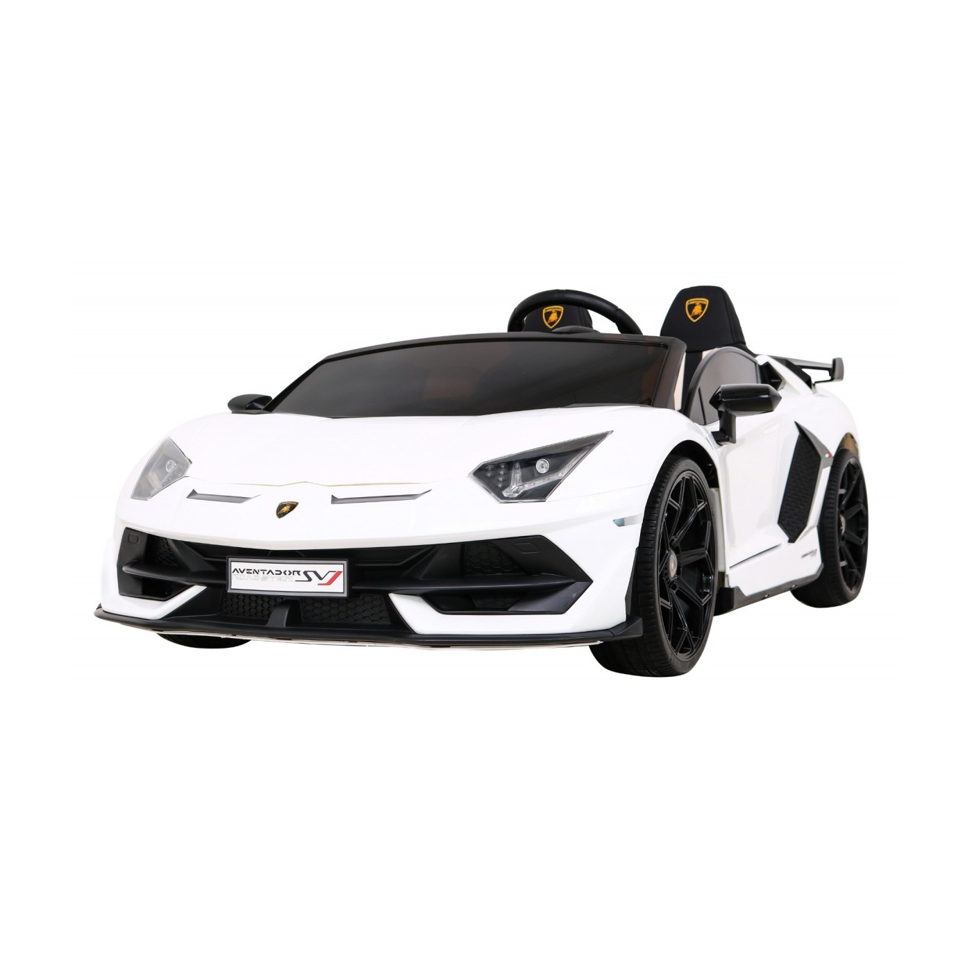 Lamborghini SVJ DRIFT pro 2 děti bílá + funkce Drift + dálkové ovládání + MP3 LED + pomalý start