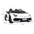 Lamborghini SVJ DRIFT pro 2 děti bílá + funkce Drift + dálkové ovládání + MP3 LED + pomalý start