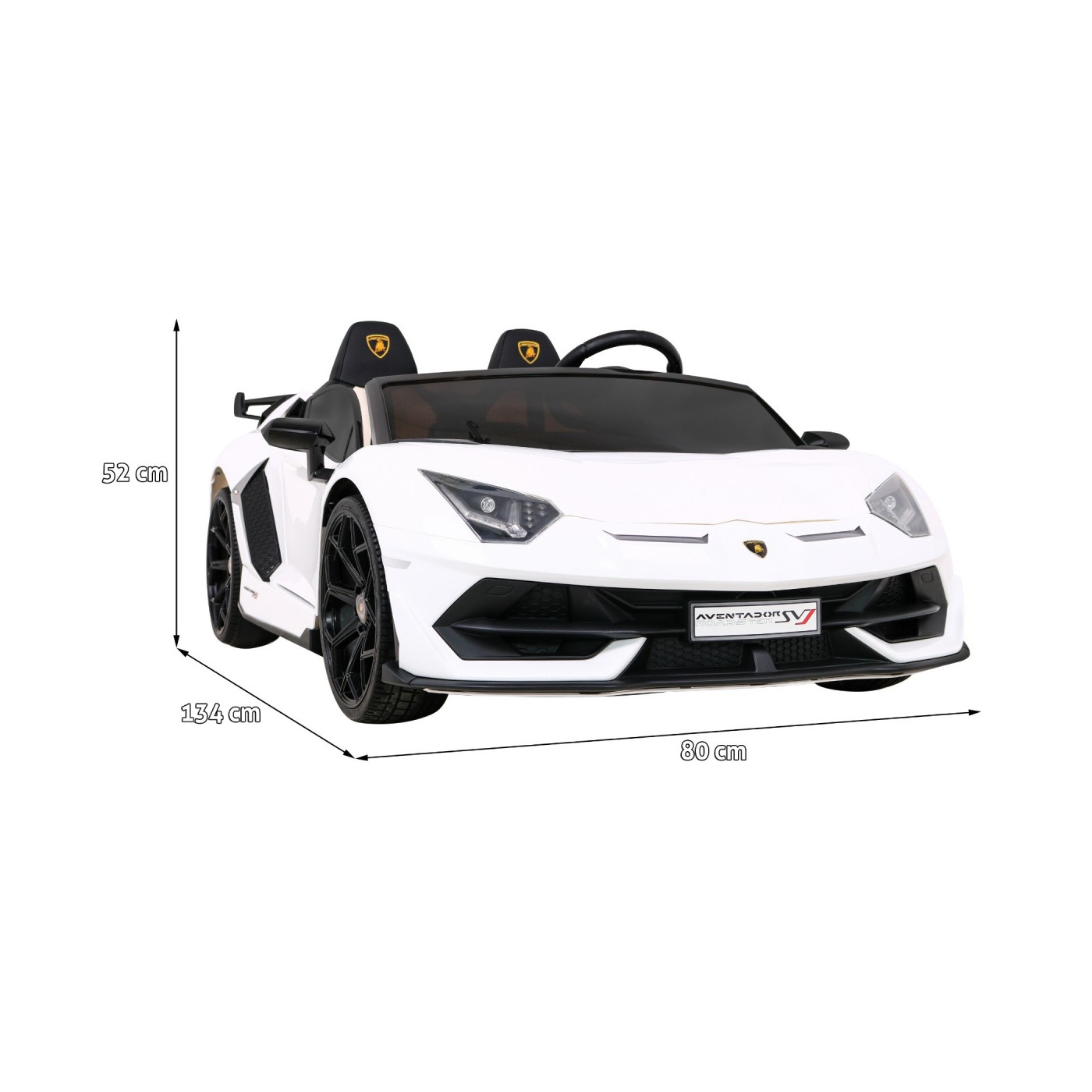 Lamborghini SVJ DRIFT pro 2 děti bílá + funkce Drift + dálkové ovládání + MP3 LED + pomalý start