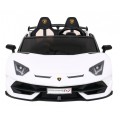 Lamborghini SVJ DRIFT pro 2 děti bílá + funkce Drift + dálkové ovládání + MP3 LED + pomalý start
