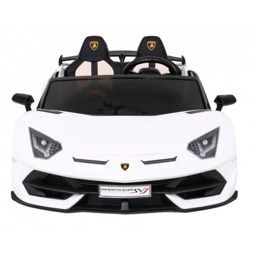 Lamborghini SVJ DRIFT pro 2 děti bílá + funkce Drift + dálkové ovládání + MP3 LED + pomalý start