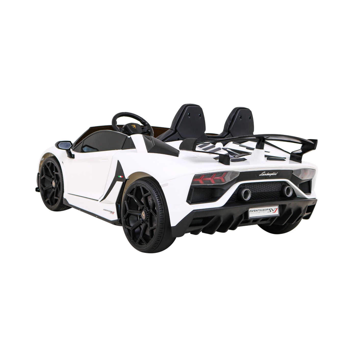 Lamborghini SVJ DRIFT pro 2 děti bílá + funkce Drift + dálkové ovládání + MP3 LED + pomalý start