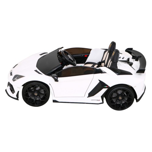 Lamborghini SVJ DRIFT pro 2 děti bílá + funkce Drift + dálkové ovládání + MP3 LED + pomalý start