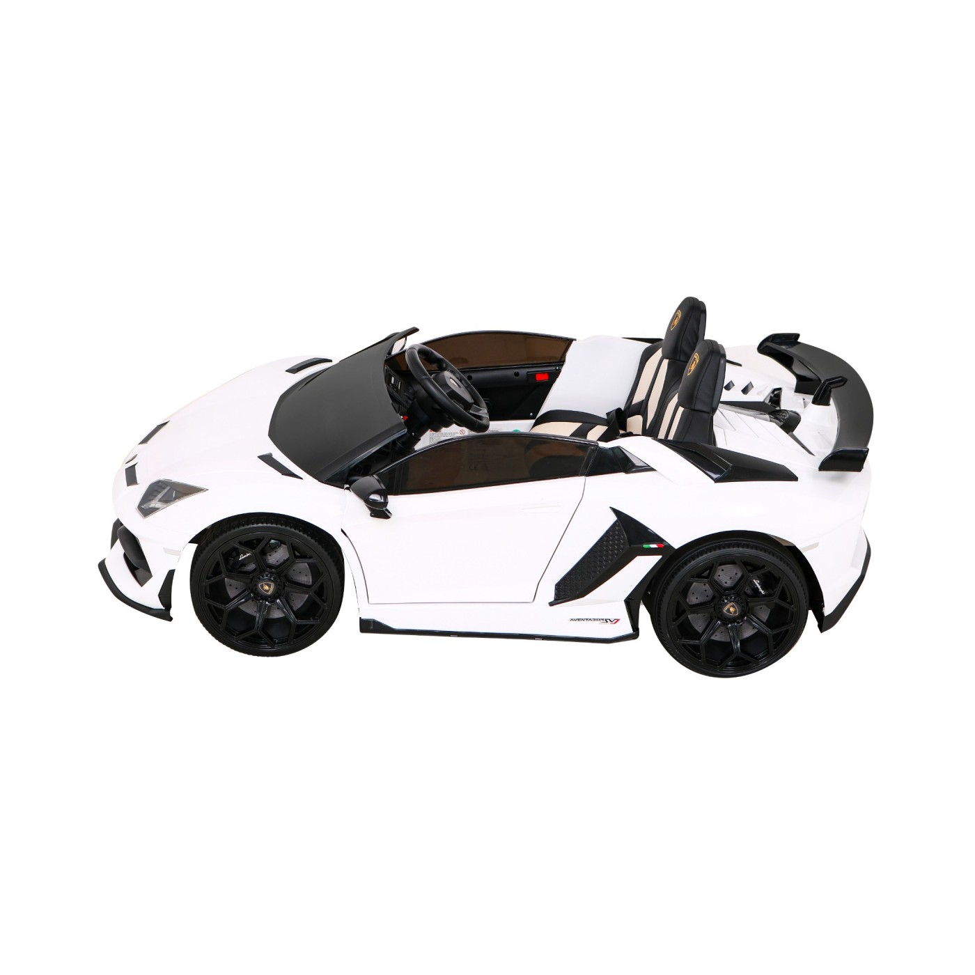 Lamborghini SVJ DRIFT pro 2 děti bílá + funkce Drift + dálkové ovládání + MP3 LED + pomalý start