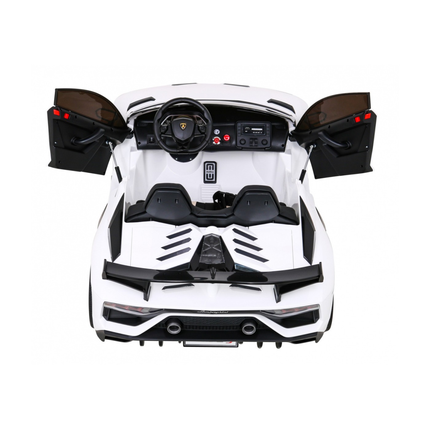 Lamborghini SVJ DRIFT pro 2 děti bílá + funkce Drift + dálkové ovládání + MP3 LED + pomalý start