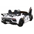 Lamborghini SVJ DRIFT pro 2 děti bílá + funkce Drift + dálkové ovládání + MP3 LED + pomalý start
