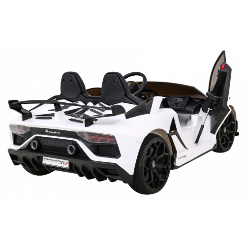 Lamborghini SVJ DRIFT pro 2 děti bílá + funkce Drift + dálkové ovládání + MP3 LED + pomalý start