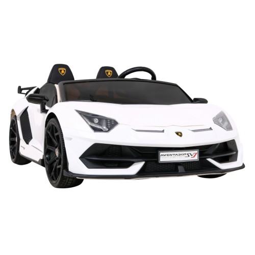 Lamborghini SVJ DRIFT pro 2 děti bílá + funkce Drift + dálkové ovládání + MP3 LED + pomalý start