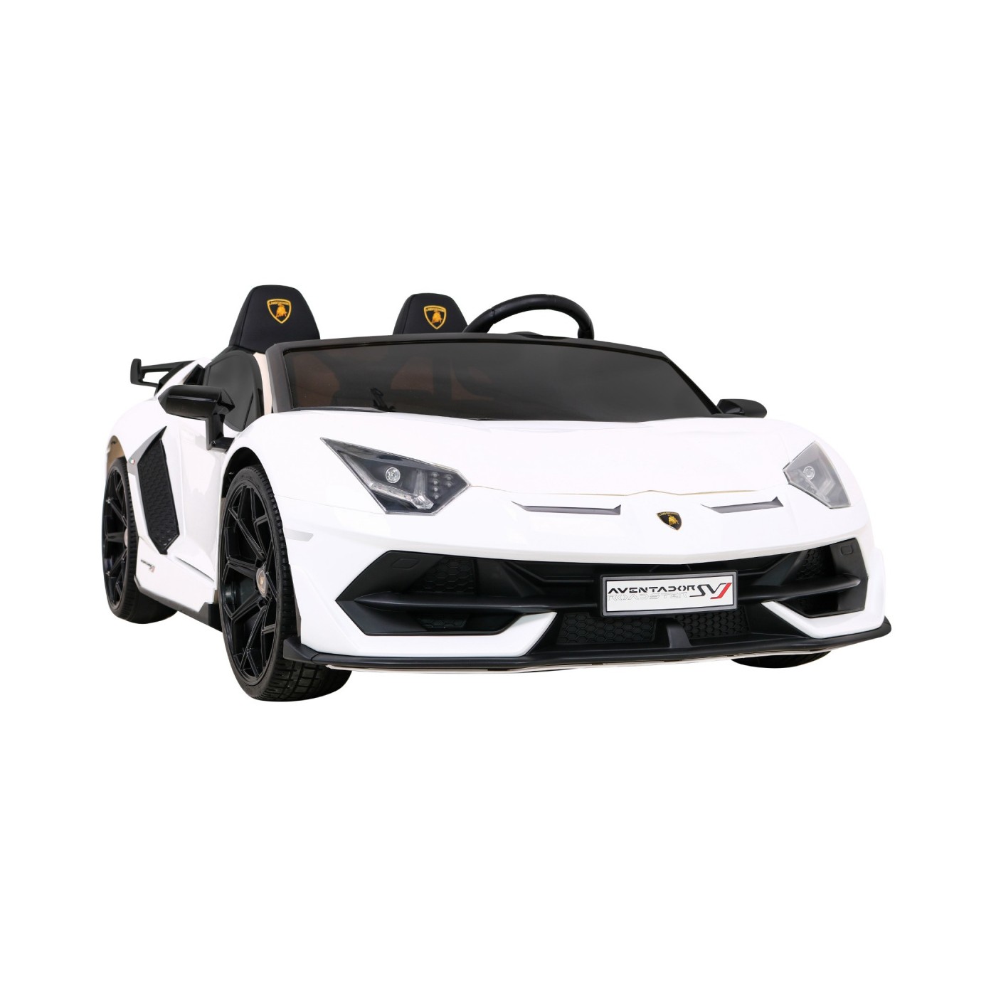 Lamborghini SVJ DRIFT pro 2 děti bílá + funkce Drift + dálkové ovládání + MP3 LED + pomalý start