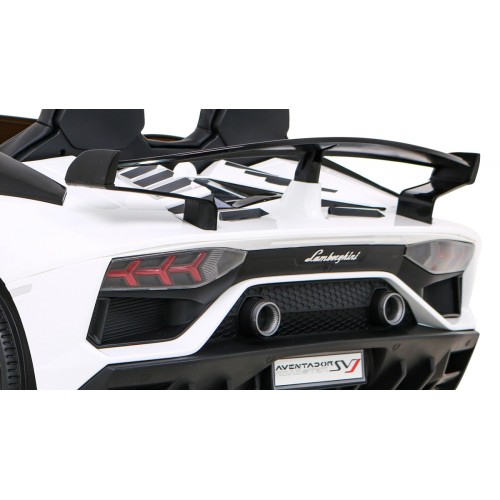 Lamborghini SVJ DRIFT pro 2 děti bílá + funkce Drift + dálkové ovládání + MP3 LED + pomalý start