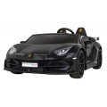 Lamborghini SVJ DRIFT pro 2 děti černá + funkce Drift + dálkové ovládání + MP3 LED + pomalý start