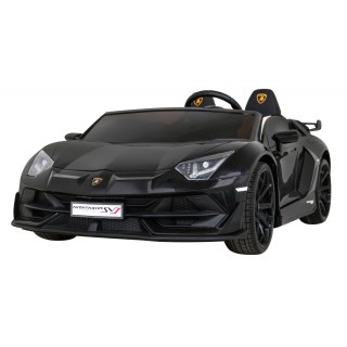 Lamborghini SVJ DRIFT pro 2 děti černá + funkce Drift + dálkové ovládání + MP3 LED + pomalý start