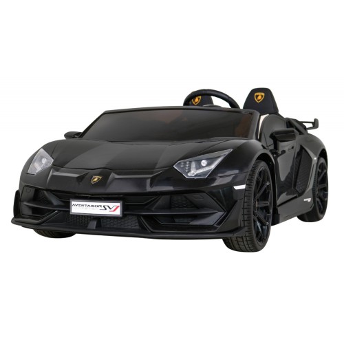 Lamborghini SVJ DRIFT pro 2 děti černá + funkce Drift + dálkové ovládání + MP3 LED + pomalý start