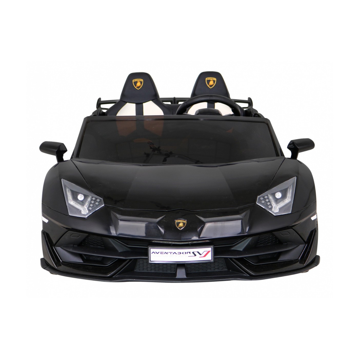 Lamborghini SVJ DRIFT pro 2 děti černá + funkce Drift + dálkové ovládání + MP3 LED + pomalý start