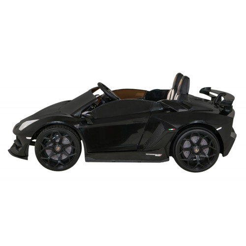 Lamborghini SVJ DRIFT pro 2 děti černá + funkce Drift + dálkové ovládání + MP3 LED + pomalý start