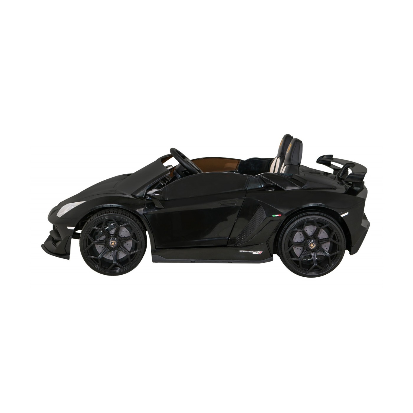 Lamborghini SVJ DRIFT pro 2 děti černá + funkce Drift + dálkové ovládání + MP3 LED + pomalý start