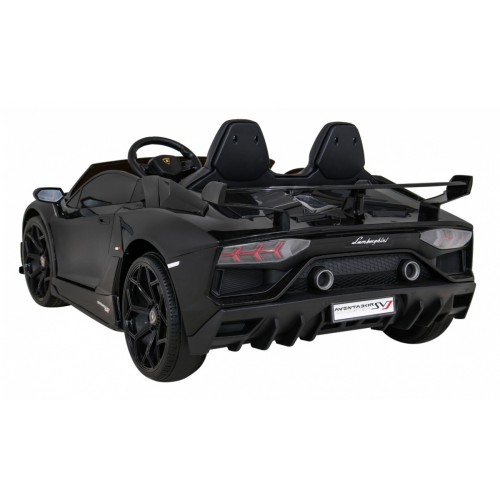 Lamborghini SVJ DRIFT pro 2 děti černá + funkce Drift + dálkové ovládání + MP3 LED + pomalý start