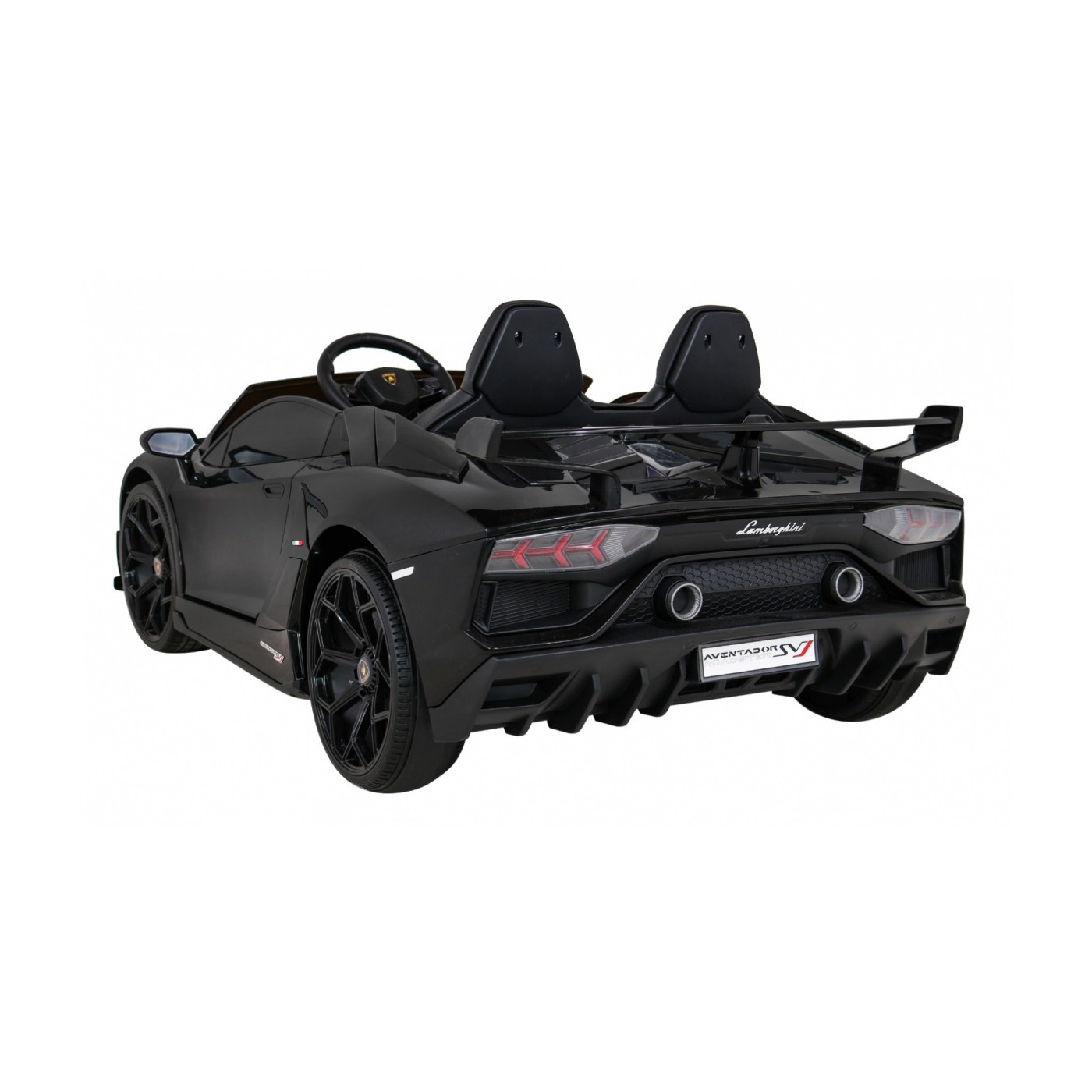 Lamborghini SVJ DRIFT pro 2 děti černá + funkce Drift + dálkové ovládání + MP3 LED + pomalý start