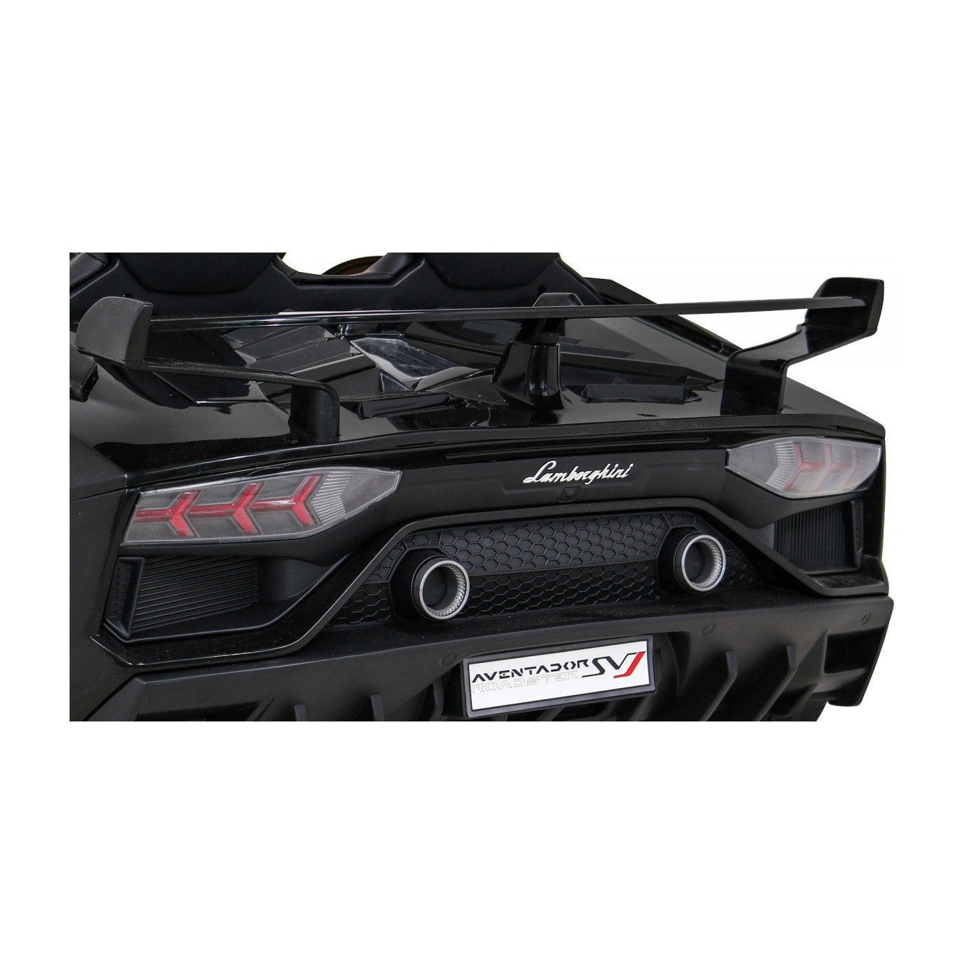 Lamborghini SVJ DRIFT pro 2 děti černá + funkce Drift + dálkové ovládání + MP3 LED + pomalý start