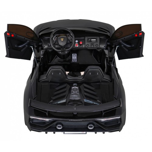 Lamborghini SVJ DRIFT pro 2 děti černá + funkce Drift + dálkové ovládání + MP3 LED + pomalý start