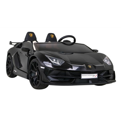 Lamborghini SVJ DRIFT pro 2 děti černá + funkce Drift + dálkové ovládání + MP3 LED + pomalý start
