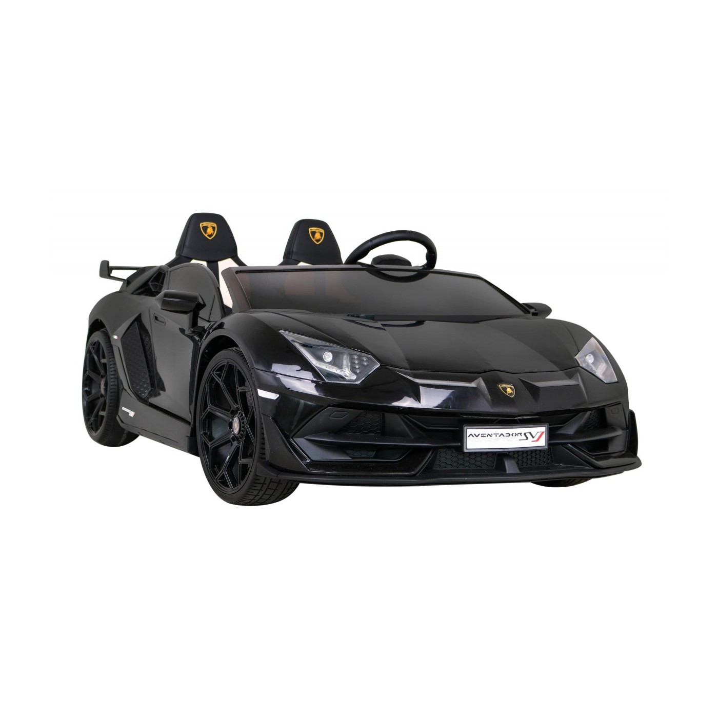 Lamborghini SVJ DRIFT pro 2 děti černá + funkce Drift + dálkové ovládání + MP3 LED + pomalý start