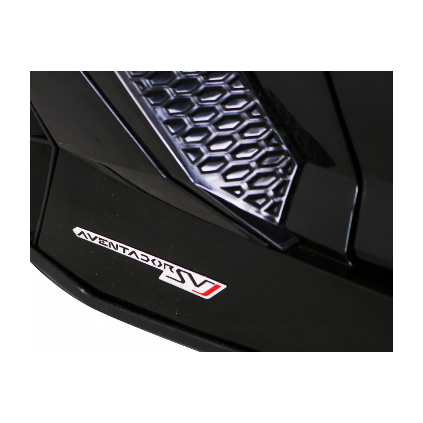 Lamborghini SVJ DRIFT pro 2 děti černá + funkce Drift + dálkové ovládání + MP3 LED + pomalý start