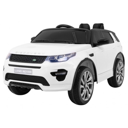 Land Rover Discovery Kids bílá + dálkové ovládání + 5bodové pásy + nastavení sedadla + EVA + MP3 LED
