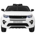 Land Rover Discovery Kids bílá + dálkové ovládání + 5bodové pásy + nastavení sedadla + EVA + MP3 LED