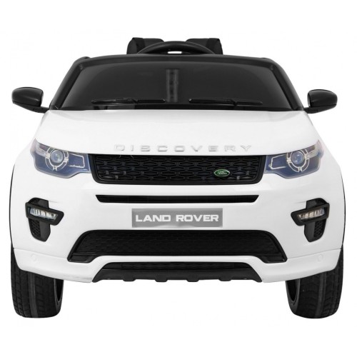 Land Rover Discovery Kids bílá + dálkové ovládání + 5bodové pásy + nastavení sedadla + EVA + MP3 LED