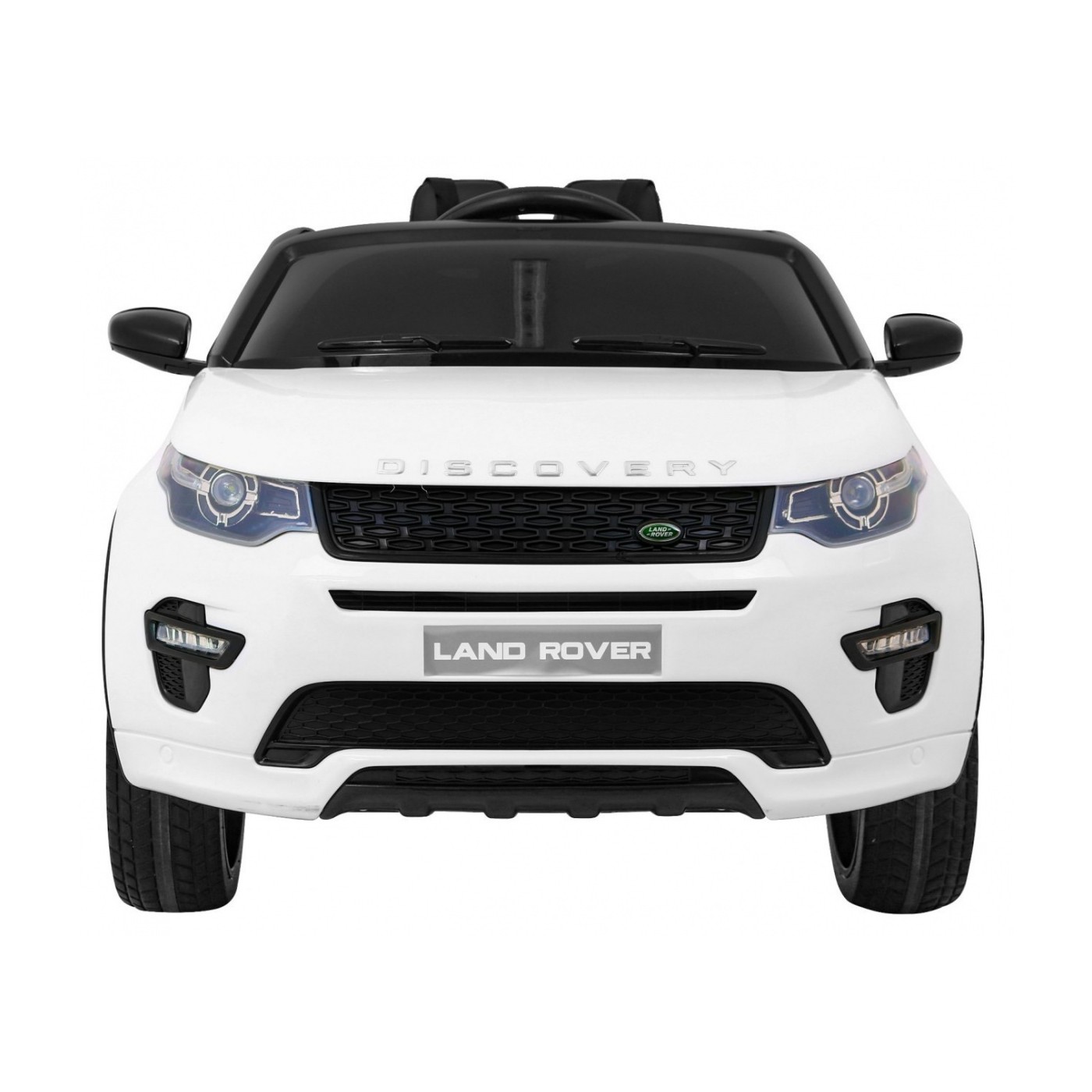 Land Rover Discovery Kids bílá + dálkové ovládání + 5bodové pásy + nastavení sedadla + EVA + MP3 LED