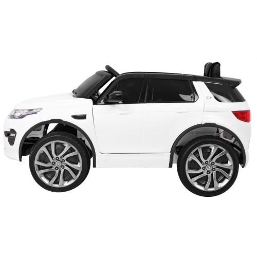 Land Rover Discovery Kids bílá + dálkové ovládání + 5bodové pásy + nastavení sedadla + EVA + MP3 LED
