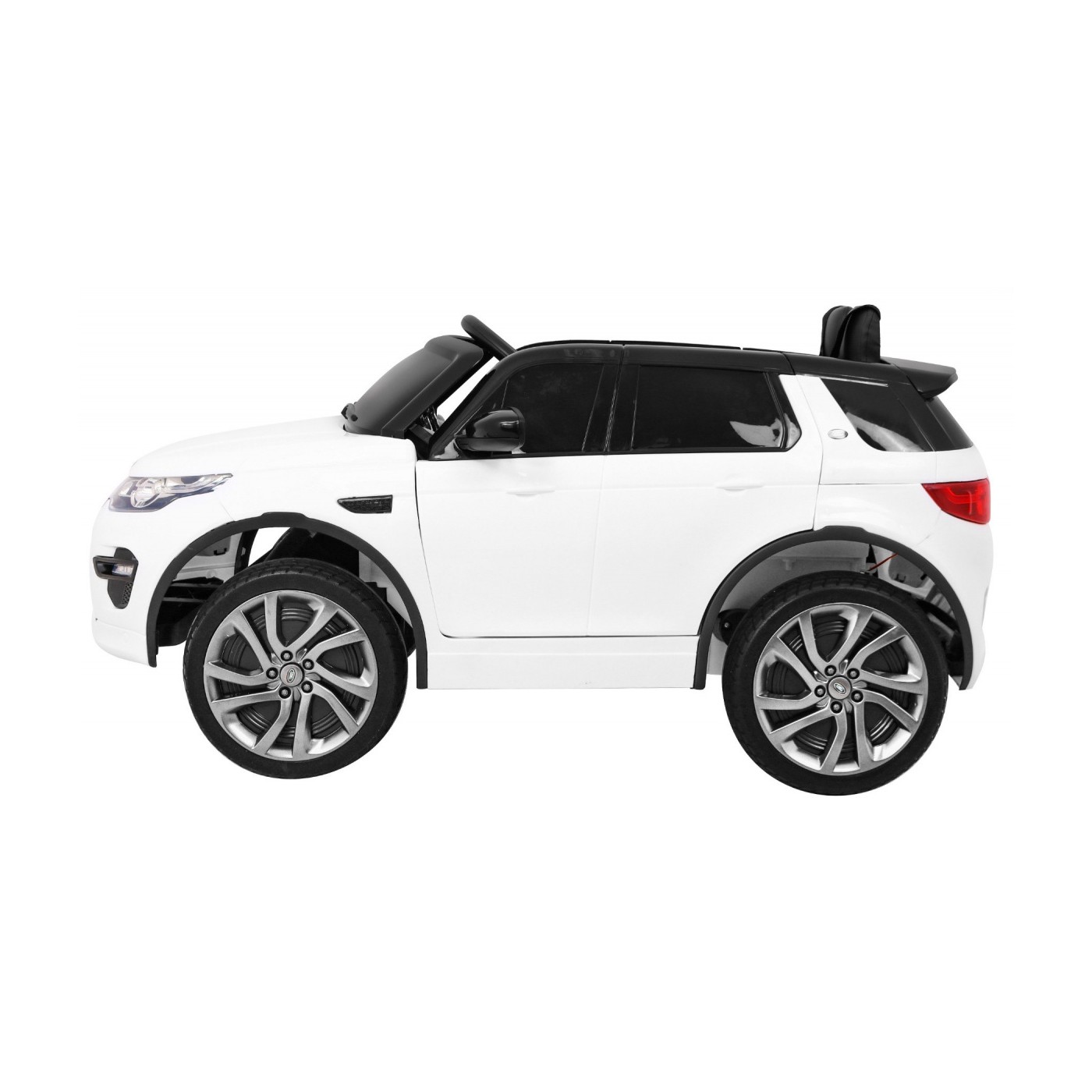 Land Rover Discovery Kids bílá + dálkové ovládání + 5bodové pásy + nastavení sedadla + EVA + MP3 LED