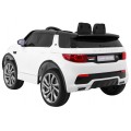 Land Rover Discovery Kids bílá + dálkové ovládání + 5bodové pásy + nastavení sedadla + EVA + MP3 LED