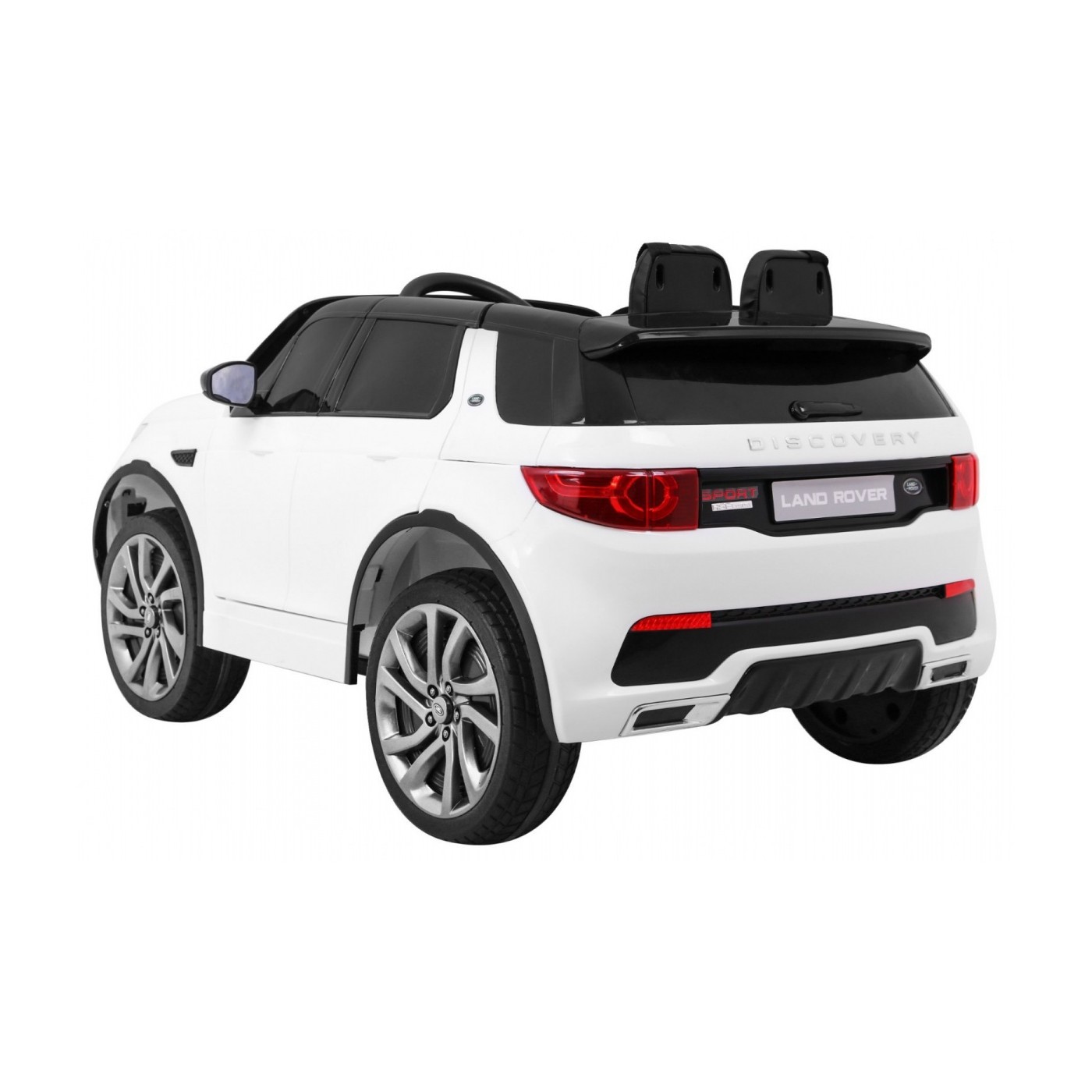 Land Rover Discovery Kids bílá + dálkové ovládání + 5bodové pásy + nastavení sedadla + EVA + MP3 LED