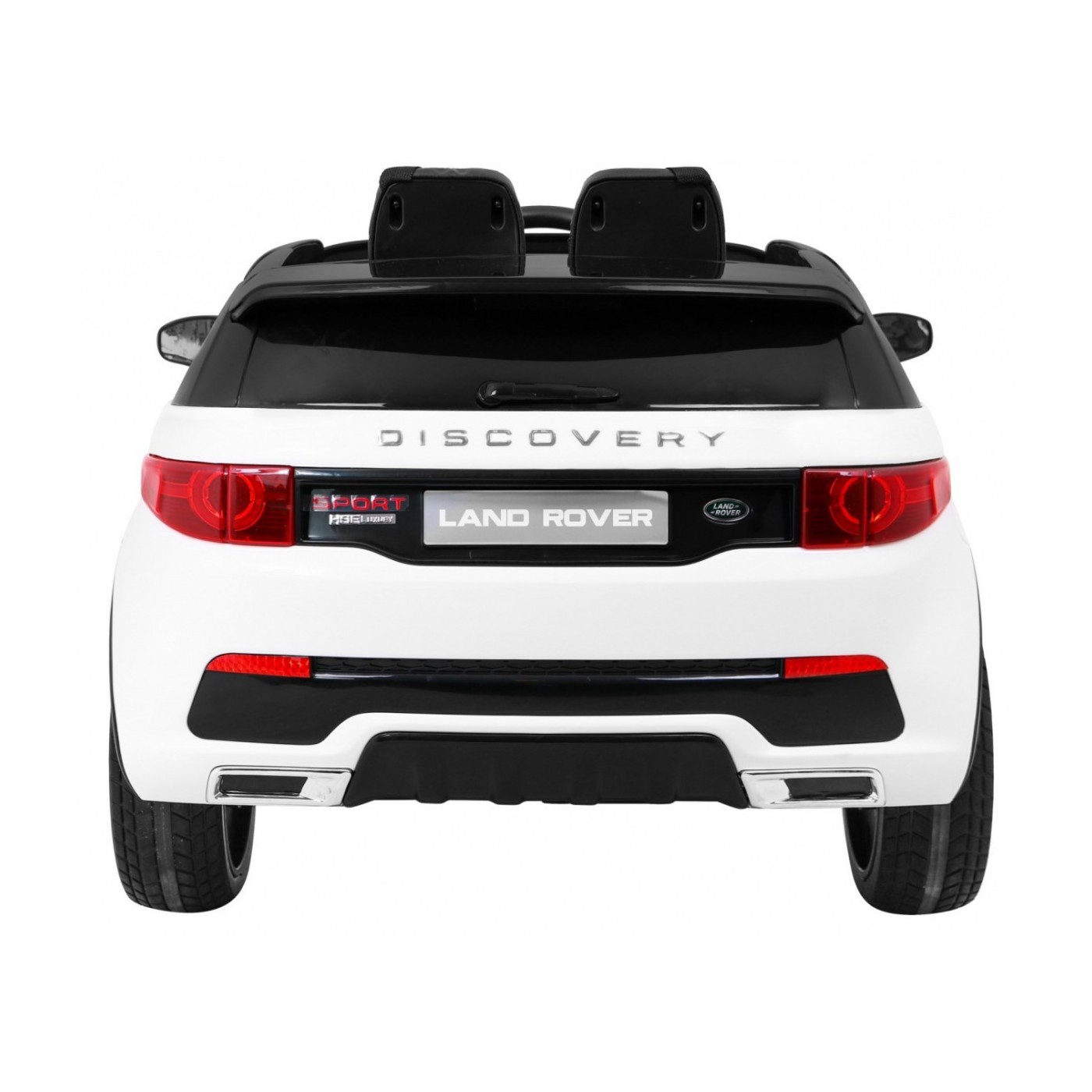 Land Rover Discovery Kids bílá + dálkové ovládání + 5bodové pásy + nastavení sedadla + EVA + MP3 LED