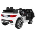 Land Rover Discovery Kids bílá + dálkové ovládání + 5bodové pásy + nastavení sedadla + EVA + MP3 LED