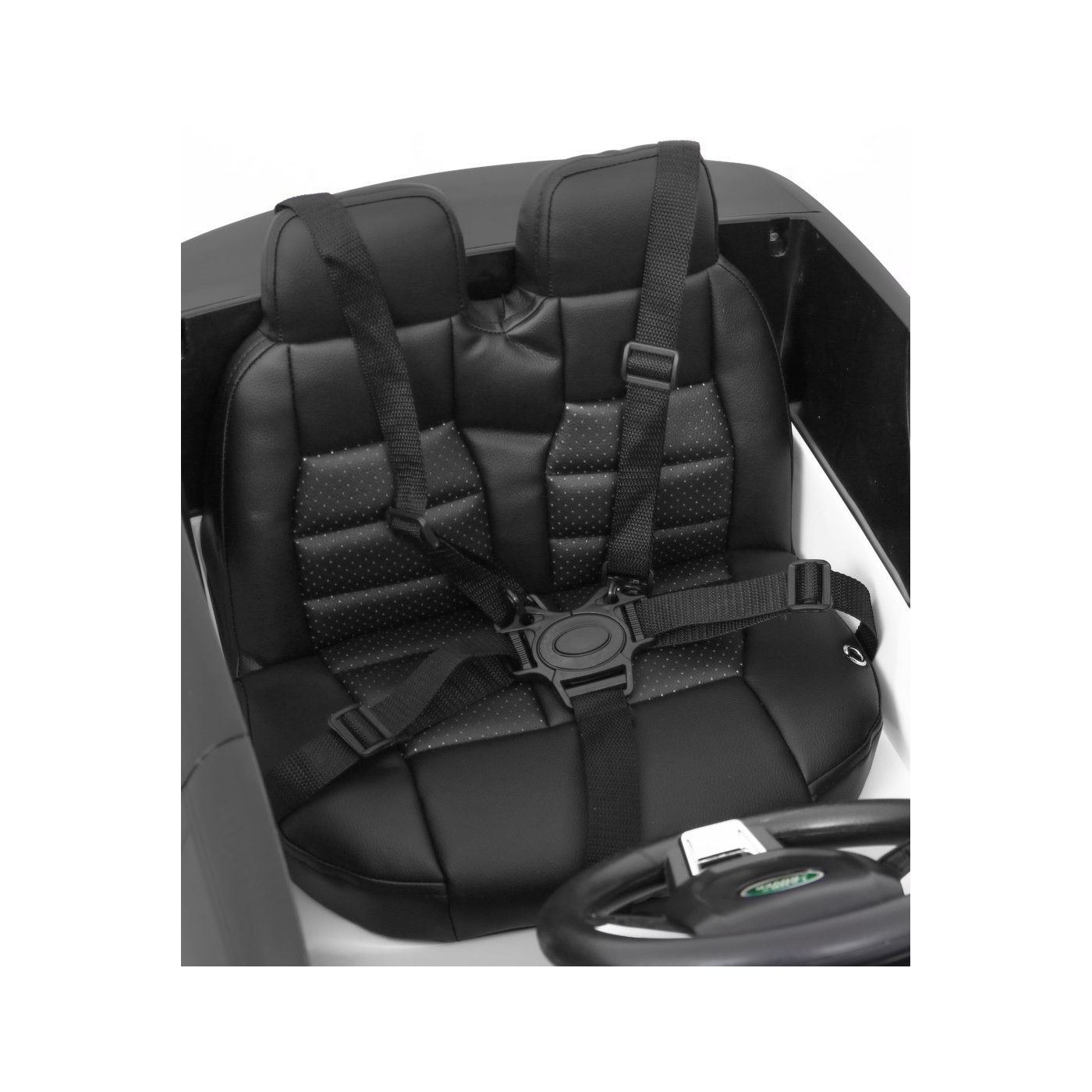 Land Rover Discovery Kids bílá + dálkové ovládání + 5bodové pásy + nastavení sedadla + EVA + MP3 LED