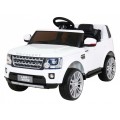 Dětské elektrické auto Land Rover Discovery bílé + dálkové ovládání EVA kola pomalý start MP3 rádio