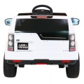 Dětské elektrické auto Land Rover Discovery bílé + dálkové ovládání EVA kola pomalý start MP3 rádio
