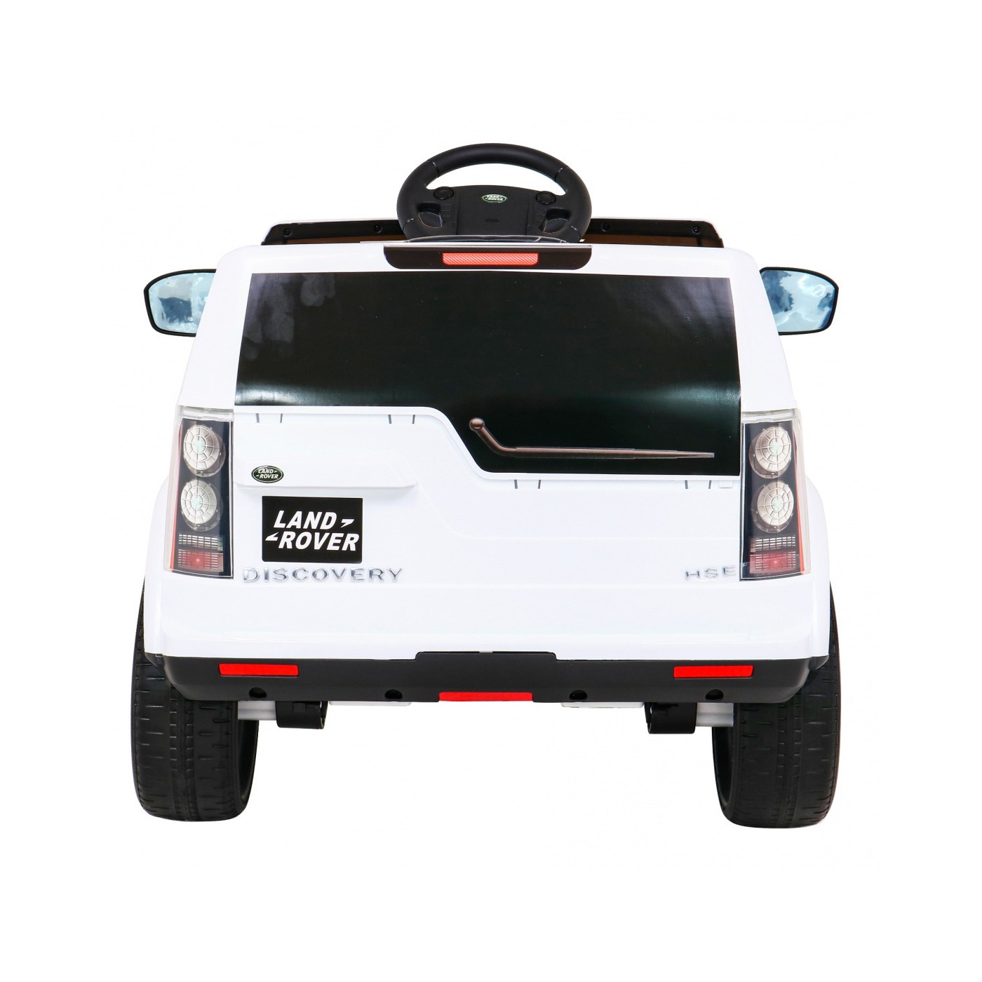 Dětské elektrické auto Land Rover Discovery bílé + dálkové ovládání EVA kola pomalý start MP3 rádio