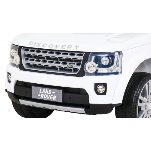 Dětské elektrické auto Land Rover Discovery bílé + dálkové ovládání EVA kola pomalý start MP3 rádio